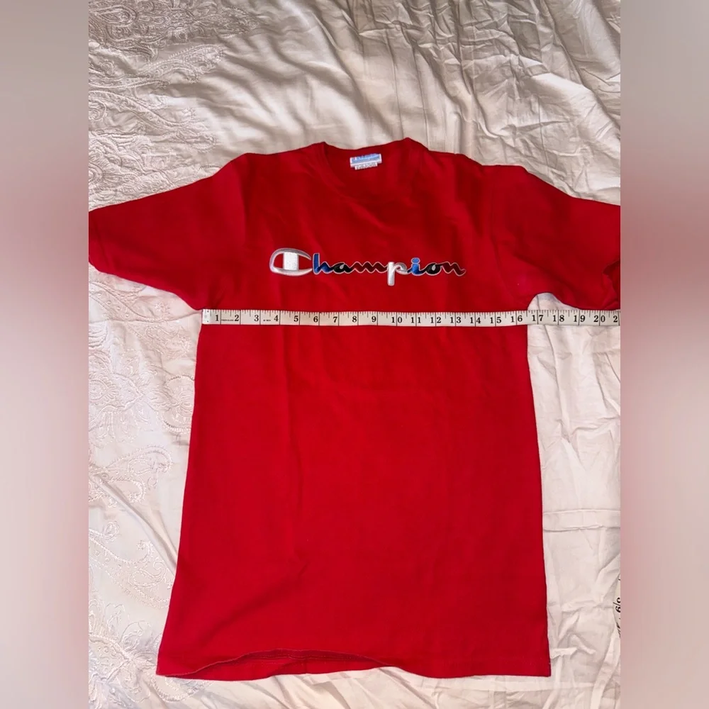 Champion Red Logo Shirt Size S - Picture 5 of 8